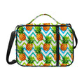 Teal Zig Zag Pineapple Pattern Print Shoulder Strap Bible Bag