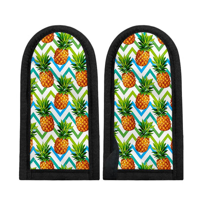 Teal Zig Zag Pineapple Pattern Print Skillet Handle Cover