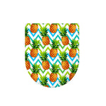 Teal Zig Zag Pineapple Pattern Print Toilet Lid Cover