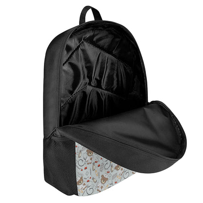 Teddy Bear Doctor Pattern Print 17 Inch Backpack