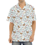 Teddy Bear Doctor Pattern Print Aloha Shirt