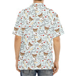 Teddy Bear Doctor Pattern Print Aloha Shirt