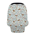 Teddy Bear Doctor Pattern Print Baby Seat Cover