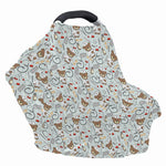 Teddy Bear Doctor Pattern Print Baby Seat Cover