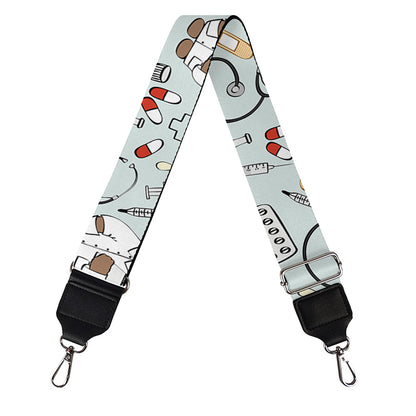 Teddy Bear Doctor Pattern Print Bag Strap