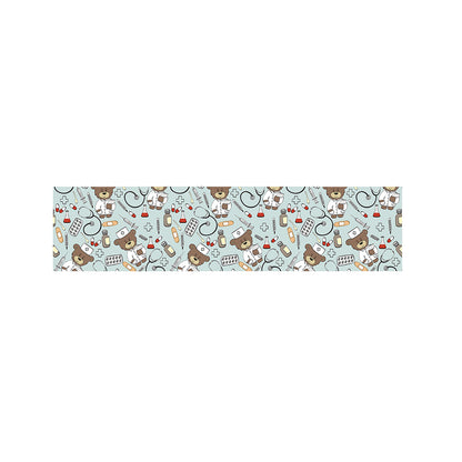 Teddy Bear Doctor Pattern Print Bed Runner