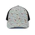 Teddy Bear Doctor Pattern Print Black Mesh Trucker Hat
