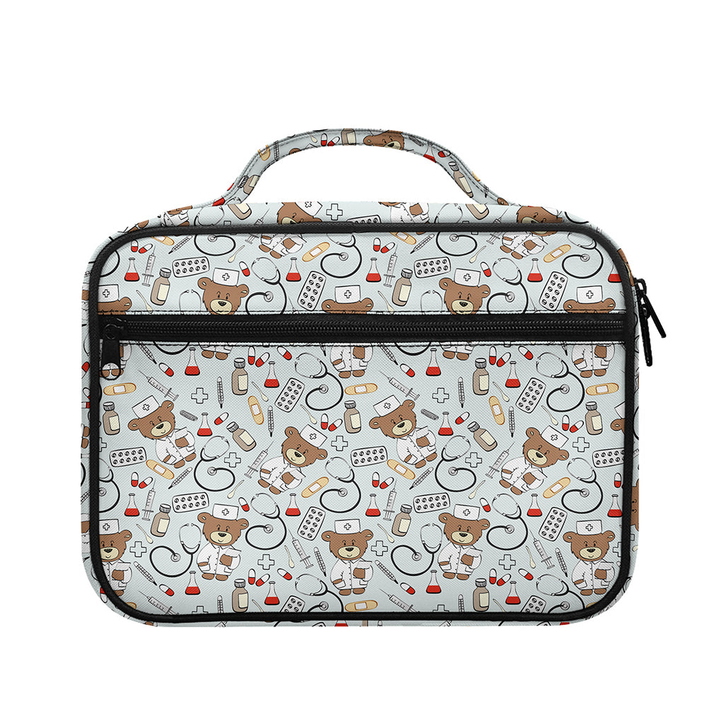 Teddy Bear Doctor Pattern Print Briefcase Bible Bag