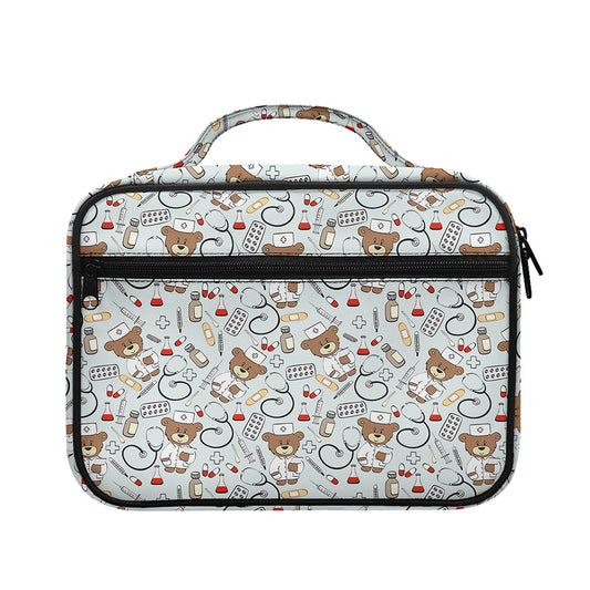Teddy Bear Doctor Pattern Print Briefcase Bible Bag