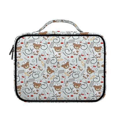 Teddy Bear Doctor Pattern Print Briefcase Bible Bag