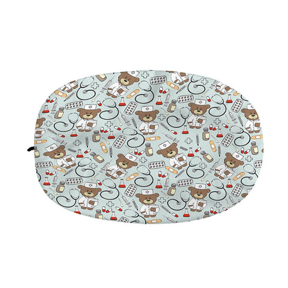 Teddy Bear Doctor Pattern Print Car Side Mirror Covers