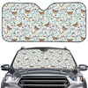 Teddy Bear Doctor Pattern Print Car Windshield Sun Shade