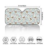 Teddy Bear Doctor Pattern Print Car Windshield Sun Shade