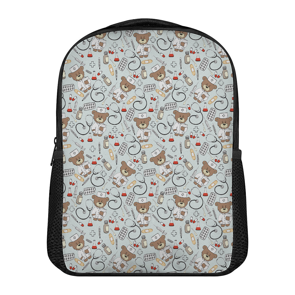 Teddy Bear Doctor Pattern Print Casual Backpack