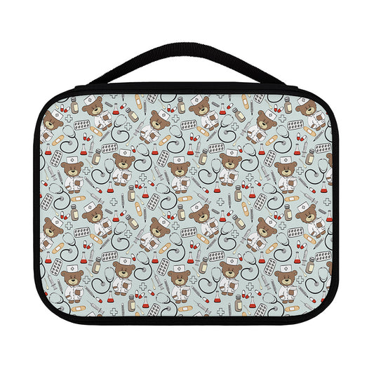Teddy Bear Doctor Pattern Print Classic Bible Case