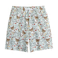 Teddy Bear Doctor Pattern Print Cotton Shorts