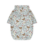 Teddy Bear Doctor Pattern Print Dog Zip Up Hoodie