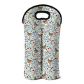 Teddy Bear Doctor Pattern Print Double Neoprene Wine Tote