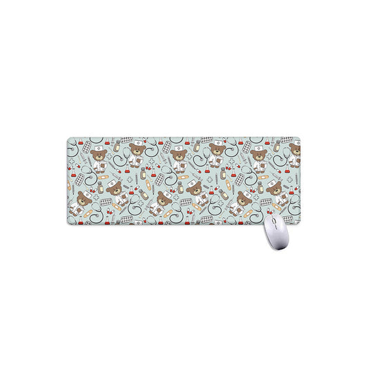Teddy Bear Doctor Pattern Print Extended Mouse Pad