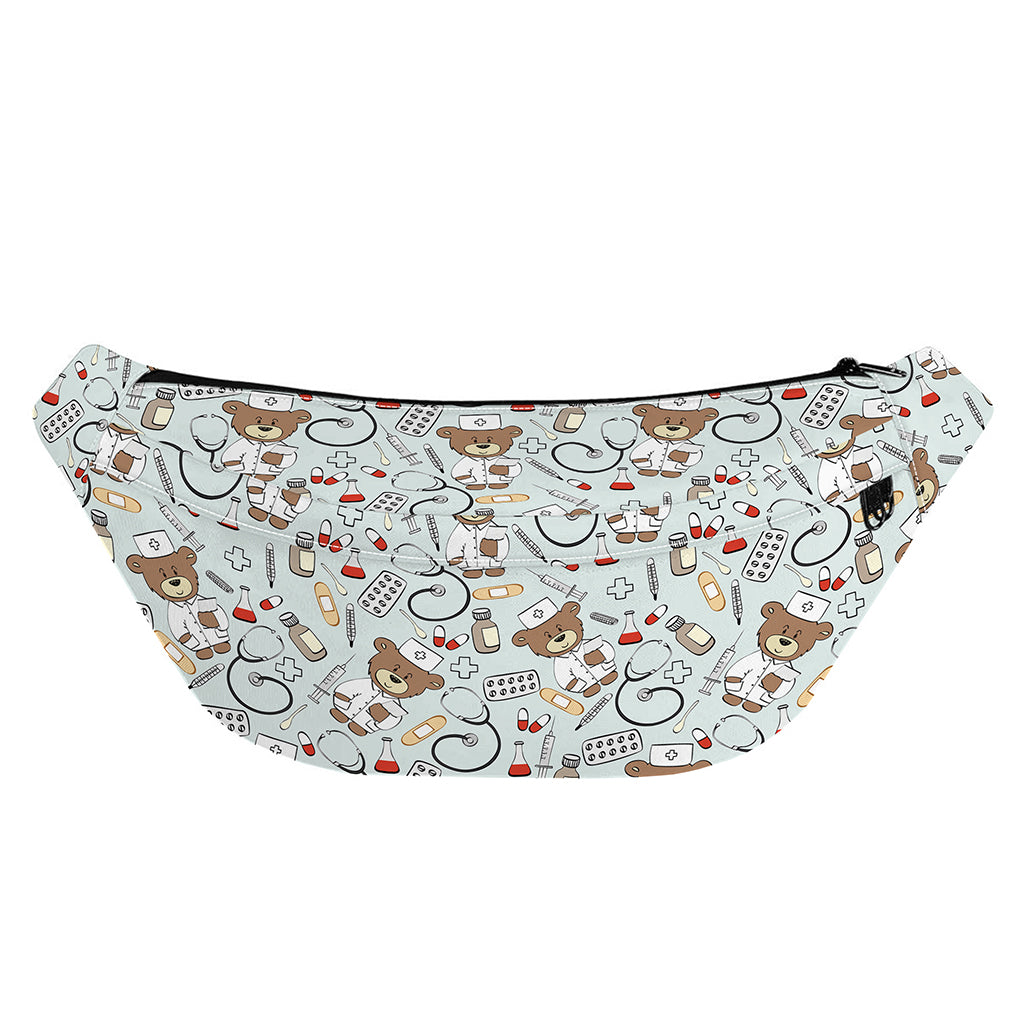 Teddy Bear Doctor Pattern Print Fanny Pack
