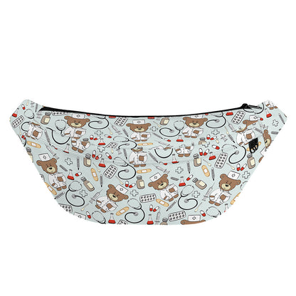 Teddy Bear Doctor Pattern Print Fanny Pack