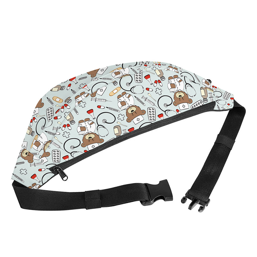 Teddy Bear Doctor Pattern Print Fanny Pack