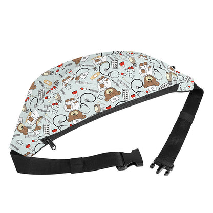Teddy Bear Doctor Pattern Print Fanny Pack