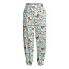 Teddy Bear Doctor Pattern Print Fleece Lined Knit Pants