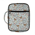 Teddy Bear Doctor Pattern Print Front Pocket Bible Bag