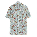 Teddy Bear Doctor Pattern Print Hawaiian Shirt