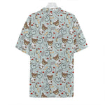 Teddy Bear Doctor Pattern Print Hawaiian Shirt