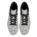 Teddy Bear Doctor Pattern Print High Top Leather Sneakers