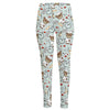 Teddy Bear Doctor Pattern Print High-Waisted Pocket Leggings