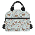 Teddy Bear Doctor Pattern Print Insulated Lunch Bag