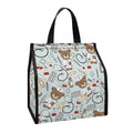Teddy Bear Doctor Pattern Print Insulated Lunch Tote