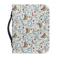 Teddy Bear Doctor Pattern Print Leather Bible Cover