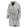 Teddy Bear Doctor Pattern Print Men's Bathrobe