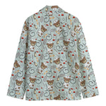 Teddy Bear Doctor Pattern Print Men's Blazer