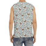 Teddy Bear Doctor Pattern Print Men's Fitness Tank Top