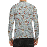 Teddy Bear Doctor Pattern Print Men's Long Sleeve Rash Guard