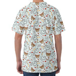 Teddy Bear Doctor Pattern Print Men's Velvet T-Shirt