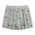Teddy Bear Doctor Pattern Print Mesh Shorts