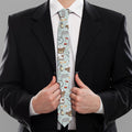 Teddy Bear Doctor Pattern Print Necktie