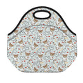 Teddy Bear Doctor Pattern Print Neoprene Lunch Bag