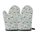 Teddy Bear Doctor Pattern Print Oven Mitts