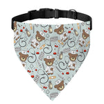 Teddy Bear Doctor Pattern Print Over The Collar Dog Bandana