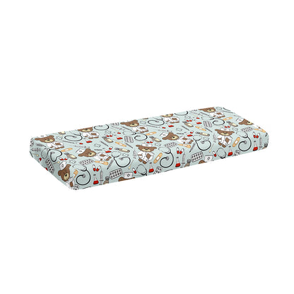 Teddy Bear Doctor Pattern Print Piano Keyboard Cover