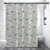 Teddy Bear Doctor Pattern Print Premium Shower Curtain