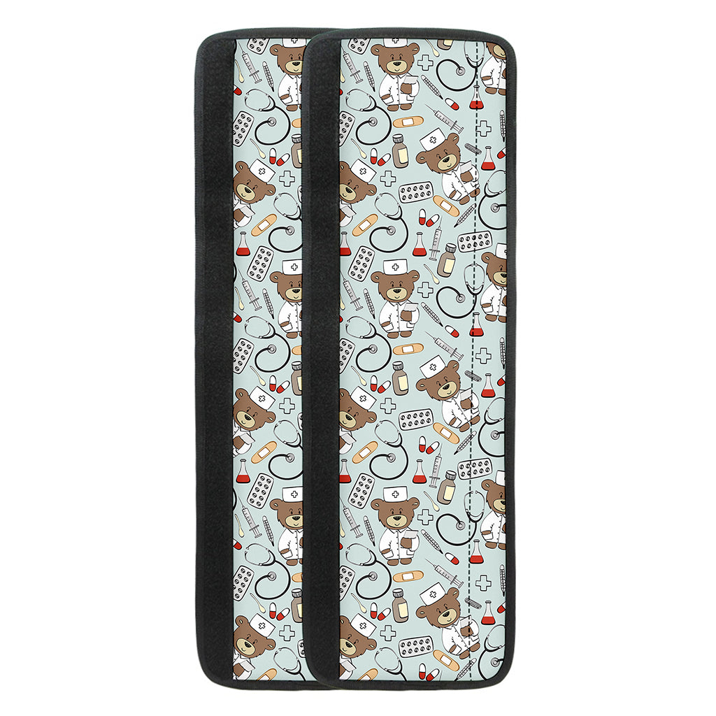 Teddy Bear Doctor Pattern Print Refrigerator Handle Covers