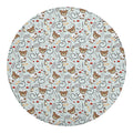 Teddy Bear Doctor Pattern Print Round Blanket